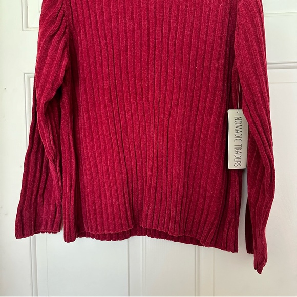 NWT Nomadic Traders Red Raspberry Women’s Turtleneck Ribbed Sweater Size XL - Picture 4 of 8